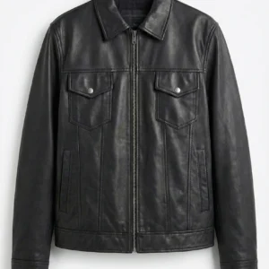 Trucker leather jacket