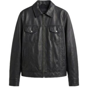 Trucker leather jacket