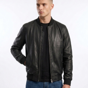 Eclipse Bomber Leather Jacket